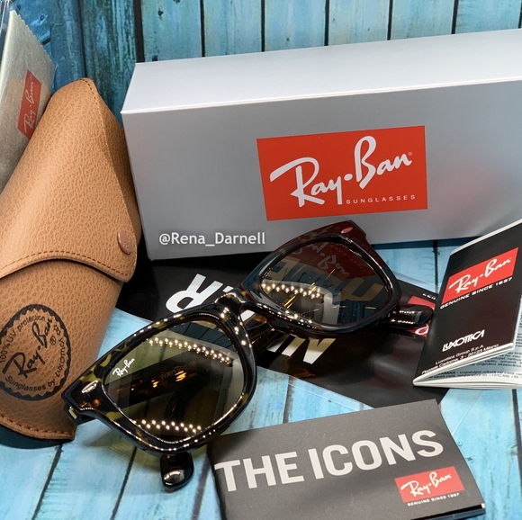 Ray-Ban Wayfarer Tortoise RB2140 Brown New - Picture 3 of 13